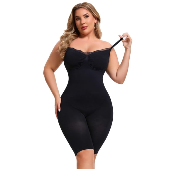 DARING DIVA Women's Sleeveless Shapewear Bodysuits Tummy Control Bodyshaper XL Black