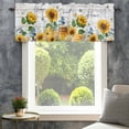 thumbnail image 4 of Valance for Windows,Sweet Home Words on Wood Board Valances Curtain Rod Pocket Valance for Kitchen Bedroom Living Room Bathroom,Farm Sunflowers Bee Short Curtains Window Treatment 54x18in, 4 of 9