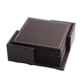 thumbnail image 1 of Posavasos de cuero Laklulu para bebidas, protección contra derrames para escritorios de mesa, posavasos de cuero duraderos y antideslizantes, 1 of 5