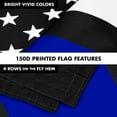 thumbnail image 5 of G128 Combo Pack: 6 Ft Tangle Free Aluminum Spinning Flagpole (Silver) & Thin Blue Line Flag 3x5 Ft, LiteWeave Pro Series Printed 150D Polyester, 4 Corner Brass Grommets | Pole with Flag Included, 5 of 9