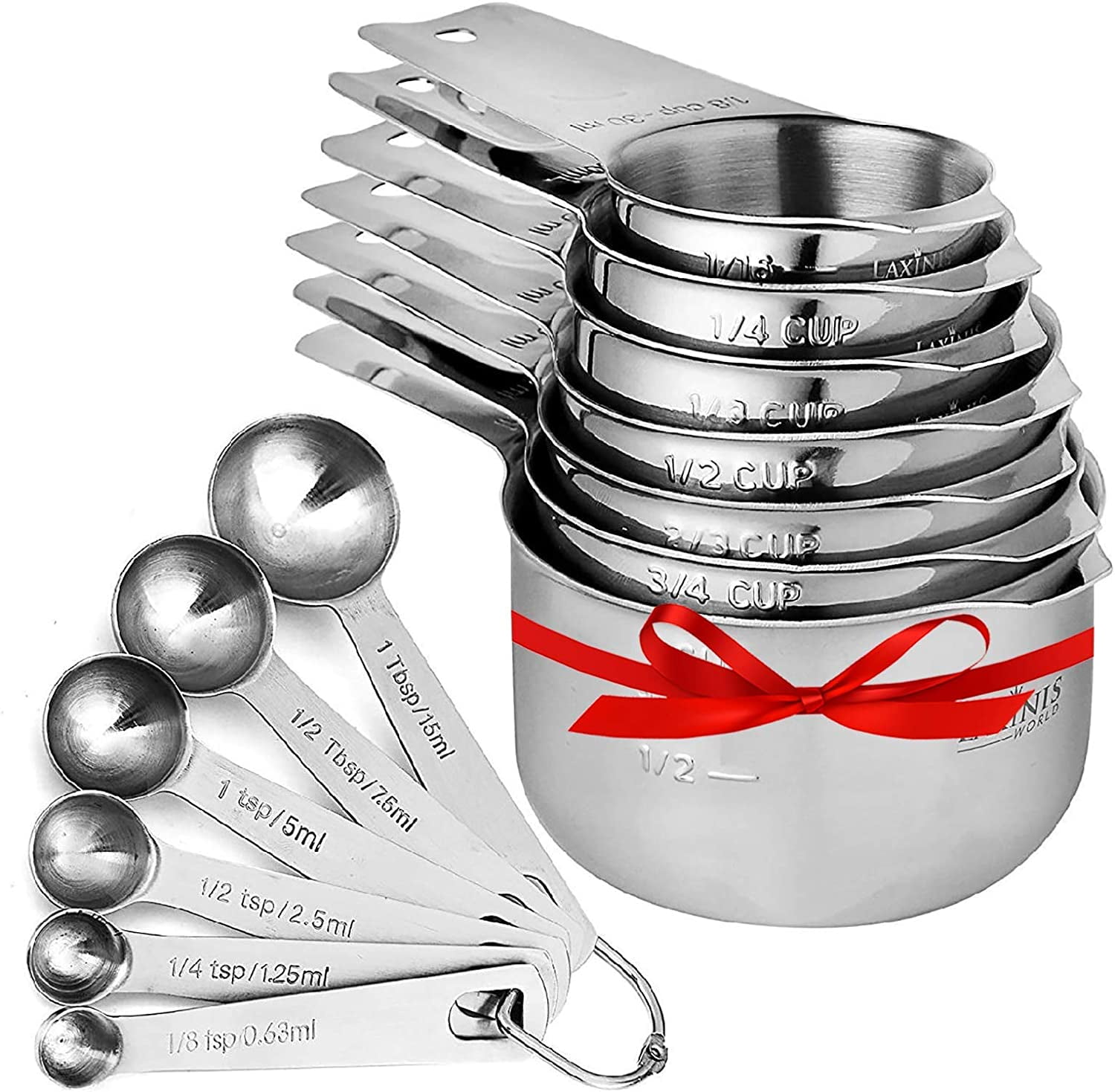 13-Pack, Stainless Steel Measuring Spoon & Cup Set by Last Confection – Mix  Wholesale