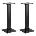 thumbnail image 1 of CorLiving 29" Support Haut-Parleur en Verre Noir Hauteur Fixe (Lot de 2), 1 of 10