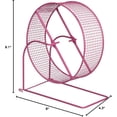 thumbnail image 2 of 8" Wire Mesh Hamster/Gerbil Wheel Toy - Quiet Exercise Wheel for Small Animals, Cage-Mountable, Colors Vary, Model 90013, 2 of 2