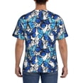 thumbnail image 2 of Naloa Blue and White Butterflies Men's T-Shirt Sport T-shirt Men's Basic Tee Casual Men's Shirt, Round Neck, Short Sleeves - Small, 2 of 5