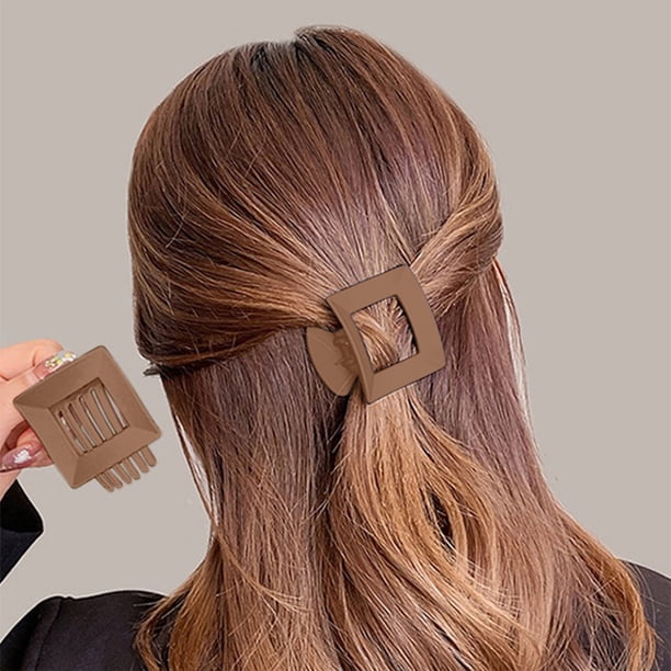 Pinzas planas para el cabello para mujeres y niñas, informales, versátiles, de color sólido, planas, para cabello grueso o fino, con pasador lateral, pasadores franceses, accesorios de peinado, pinzas