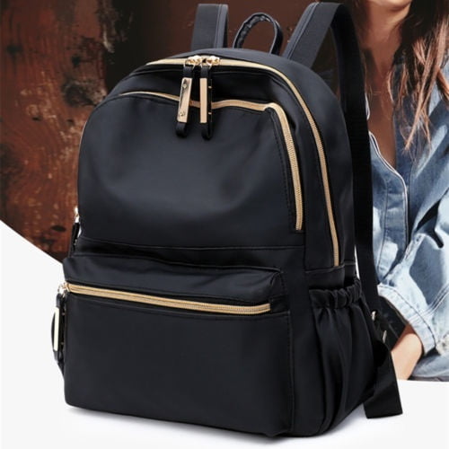 Girl Women s Oxford Cloth Backpack School Bags Shoulder Bag Black Travel Bag Walmart