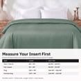 thumbnail image 6 of California Design Den King Size Duvet Cover - 400 Thread Count, 100% Cotton Sateen, Comforter Cover - Sage Green, 6 of 9