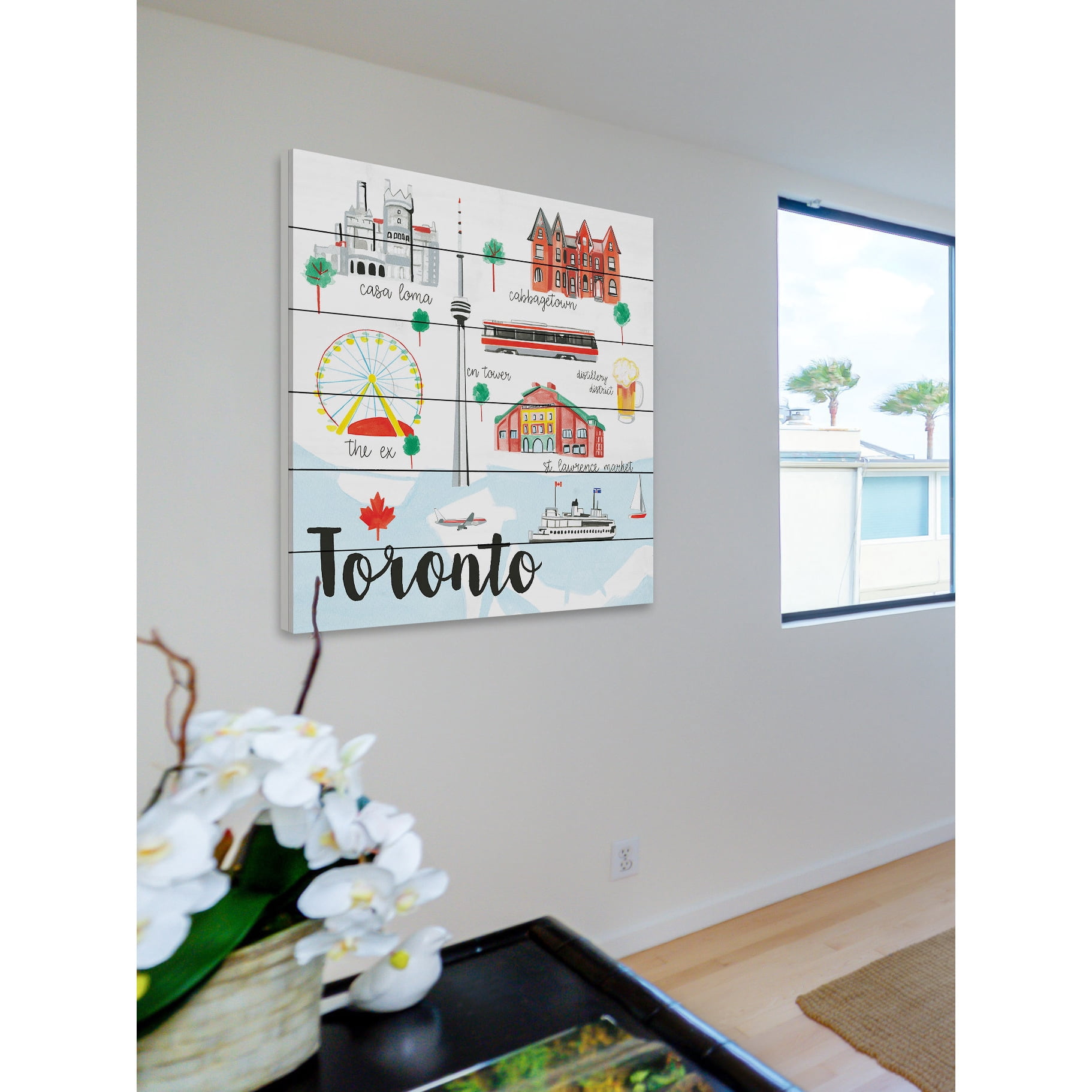 Marmont Hill "Canada Life" by Molly Rosner Painting Print on White Wood