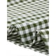 thumbnail image 5 of INSPIRAR CHIC Blusas de Verano para Mujeres con Cuello Cuadrado y Mangas de Volante para el Día de la Madre en Gingham Color Verde Oscuro, 5 of 6
