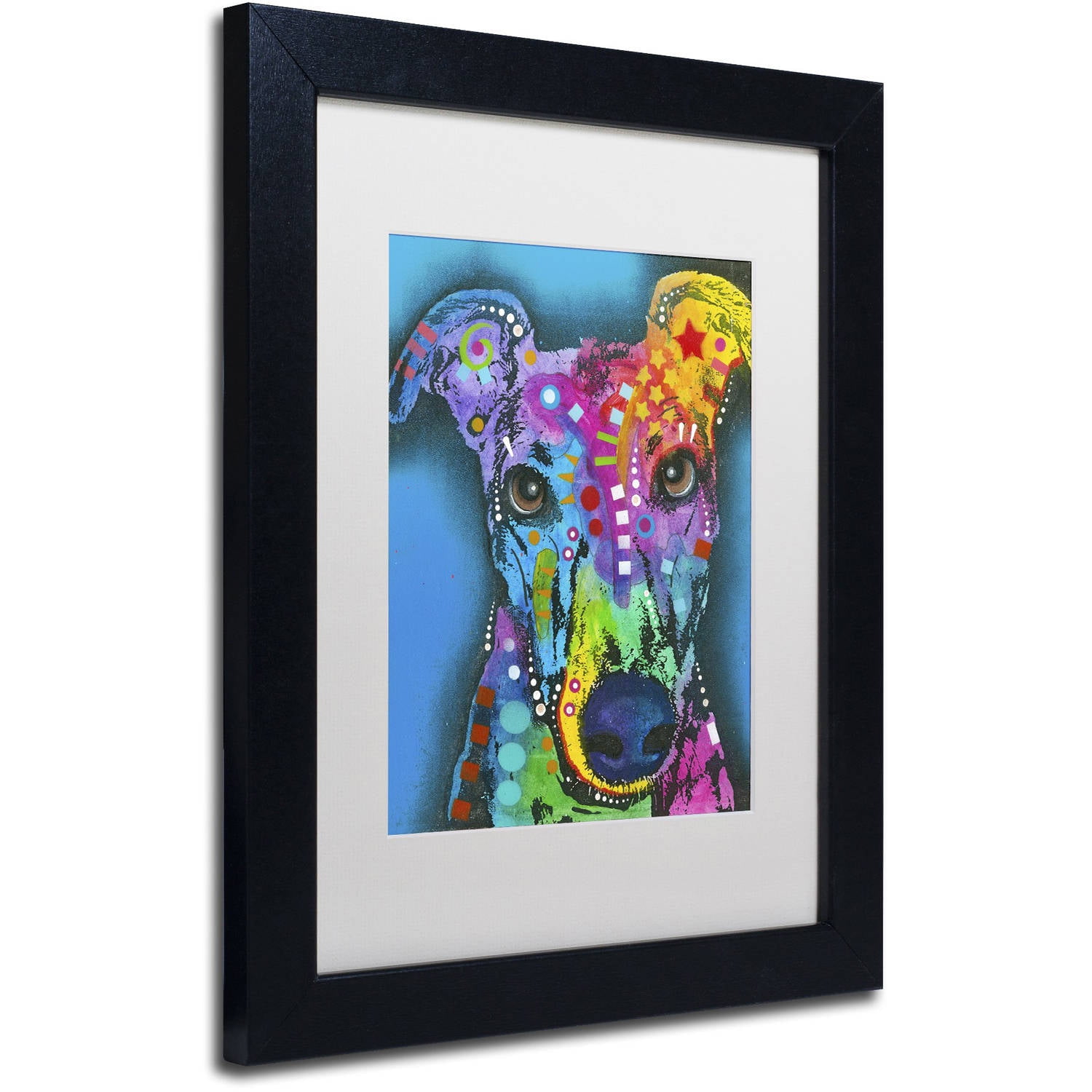 Trademark Fine Art "What Ya Thinking Bout?" Canvas Art by Dean Russo, White Matte, Black Frame
