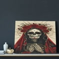 thumbnail image 3 of Fuzoiu Gothic Skull With Roses Print Canvas Wall Art for Bathrooms,Wall Decor for Bedroom,Framed Artwork for Wall,Modern Wall Decorations Prints Picture for Kitchen Home, 3 of 6