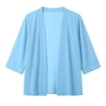 thumbnail image 5 of jjayotai Womens Summer Thin Cardigan 3/4 Sleeve Sheer Shrugs Trendy Open Front Loose Lightweight Cropped Cardigans, 5 of 6