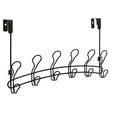 Mainstays SnugFit 6Hook Metal overtheDoor Towel Holder Rack and Robe Hooks, Oil Rubbed Bronze