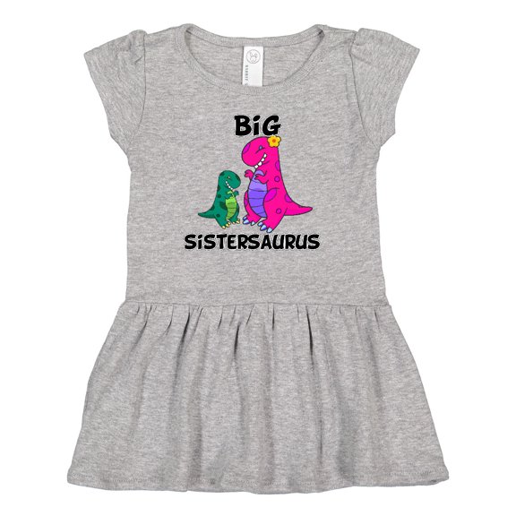 Inktastic Big Sistersaurus Girls Baby Dress