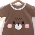 thumbnail image 4 of CAICJ98 Baby Boy Rompers Short Sleeve Cotton Toddler Rompers Graphic Print Baby Clothes One-Piece Outfit Rompers for Baby Boys (Coffee,9-12 Months), 4 of 4