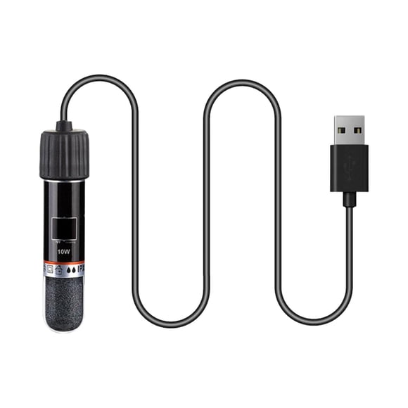 Calentador de acuario Calentador de tanque de peces 10W Temperatura constante Varilla de calentamiento USB Termostato automático para fuente de agua