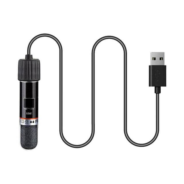 GROWTH TANK 10W Mini Aquarium Tank Heater USB Heating Rod Thermostat Heater Submersible