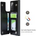 thumbnail image 4 of Galaxy Note 20 Wallet Case with RFID Blocking Card Holder,Premium PU Leather Double Magnetic Buttons Stand Flip Wrist Lanyard Strap Back Cover for Samsung Galaxy Note 20 5G 6.7 Inch,Black, 4 of 14