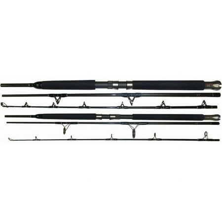Tsunami Trophy 3pc Travel Rod Saltwater SPINNING Striper Boat 7 TSTBS-703H