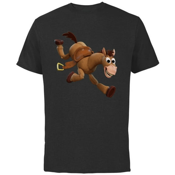 Disney Pixar Toy Story 4 Woody's Horse Bullseye T-Shirt - Short Sleeve Cotton T-Shirt for Adults - Customized-Black