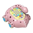 thumbnail image 3 of Teléfono de juguete para bebés, teléfono para niños, teléfono musical multifuncional para niños. Rosa, 3 of 9