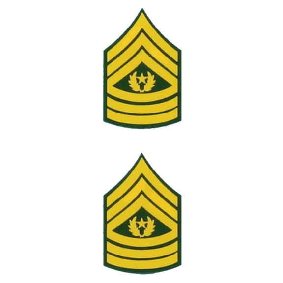 US Army E-9 Command Sergeants Major Rank 2-Piece 1 inch CSM Decals - Veteran Owned Business