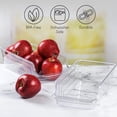 thumbnail image 7 of Crystalia 2 Pcs Clear Refrigerator Organizer Storage Bins, Plastic Stackable Fridge and Freezer Organization Drawers, Small Food, Can, Drink, Vertical Clear Plastic Organizer for Countertop-Cabinet, 7 of 7