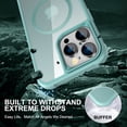 thumbnail image 7 of Magnetic Clear Back Case for iPhone 14 Pro Max, Compatible with MagSafe Wireless Charging TPU Bumper Slim Fit Drop Protective Lightweight Translucent Phone Cover for iPhone 14 Pro Max, Mint, 7 of 7