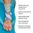 thumbnail image 3 of ZenToes Ankle Support Brace, Adjustable Stabilizer Wrap, One Size, Gray, 3 of 7