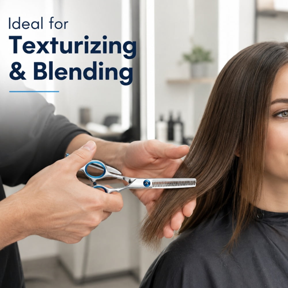 TIKA Hair Thinning Shears, 7.5 in Stainless Steel Texturizing