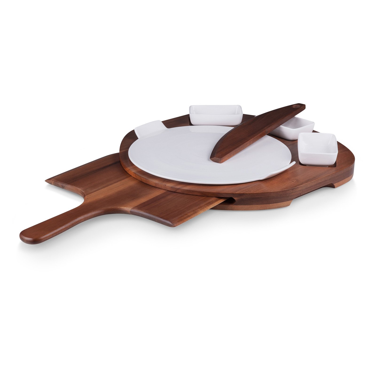 Toscana Pizza Prep Station Fully Outfitted Pizza Cutting Board Set