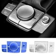 thumbnail image 4 of 10x Aluminum Alloy Car Console Multimedia Button Cover Trim For Mazda 3 CX30, 4 of 6