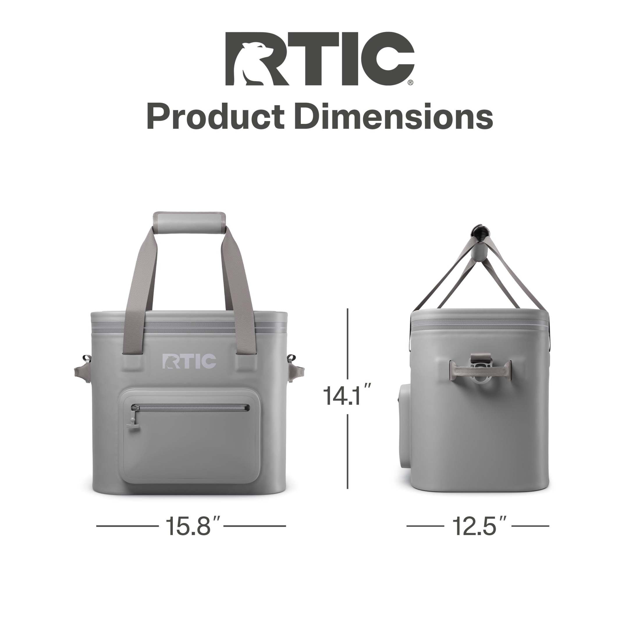RTIC 30-Can, 20 Qt, Ultra-Tough Soft Cooler Pro, Leakproof, Waterproof, Graphite