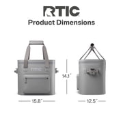 RTIC 30-Can, 20 Qt, Ultra-Tough Soft Cooler Pro, Leakproof, Waterproof, Graphite