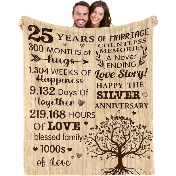 LHSHID Best Anniversary Marriage Gift Blanket Flannel Soft and Comfortable Anti static Bed Sofa Blanket 50x60in