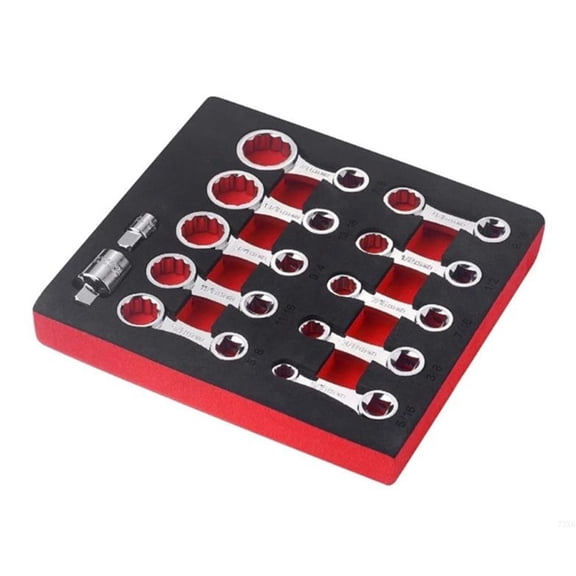 12-Piece SAE 12-Point Box End Torque Adapter Extension Set for 3/8" Torque Wrench