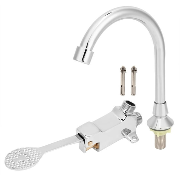 Bathroom Basin Faucet Set Medicine Laboratory Foot Pedal Sink Water Tap Kit Accessory