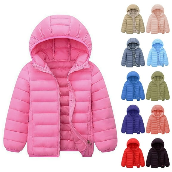 Pandaie Boys Girls Hooded Puffy Jacket Lightweight Winter Coat Waterproof Warm Kids Ski Snow Outerwear for Outdoor Activities Army Green 110(3-4 Years)