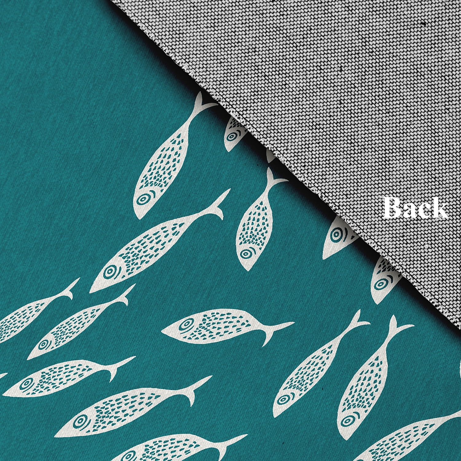 Simply Daisy 3' x 5' Escuela Nautical Chenille Rug, Ocean Teal