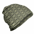 thumbnail image 1 of Geometric Unisex Beanie, Wavy Vertical Tiles, Hiking Outdoors, Charcoal Grey Yellow, by Ambesonne, 1 of 1