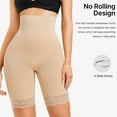thumbnail image 5 of Women Solid Suspender BodySuit Shaping Button Waist Support Crotch Pants Shorts for Women High Waist Tops Long Length plus Size Waste Trainers for Women Seamless Garter Corset plus Size Women Bodysuit, 5 of 7