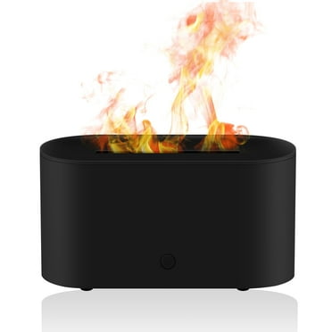 Colorful Flame Fire Diffuser Humidifier, 7 Colors Changing Oil Diffuser, Ultra-Quiet Aroma Essential Oils Aromatherapy Diffusers
