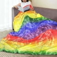 thumbnail image 6 of Fuzoiu Colorful Tie Dye Print Ultra-Soft Micro Fleece Blanket,All Seasons Flannel Throw, Lightweight Blanket for Bed, Sofa, Couch, Movie Night, Camping, and Travel-80"x60", 6 of 7