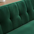 thumbnail image 5 of Mid-Century Green Linen Fabric Chester field Sofa Couch, Modern Love Seats Sofa Furniture, Upholstered Button Tufted Couch with 2 Bolster Pillows for Living Room Apartment , 5 of 8