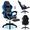 RGB-blue, variant on IVOVI 1PC Gaming chair Ergonomically designed, height adjustable, and features lumbar support.With RGB lighting