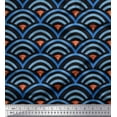 thumbnail image 1 of Soimoi Modal Satin Fabric Scales Geometric Decor Fabric Printed Yard 42 Inch Wide, 1 of 3