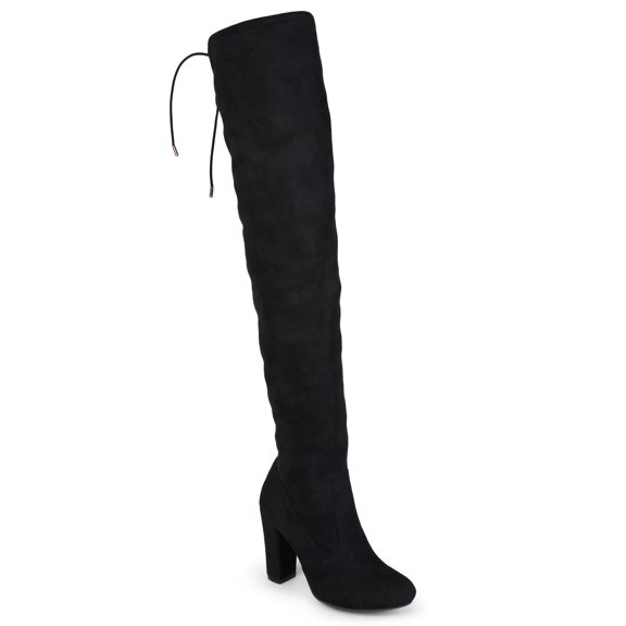 Journee Womens Maya Block Heel Over The Knee Boots