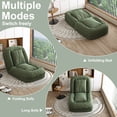 thumbnail image 5 of Jopath Foldable Lazy Sofa Bed with 2 Soft Pillows,Human Dog Bed with 5 Adjustable Position for Bedroom Living Room Reading Corner(Green), 5 of 9
