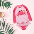 thumbnail image 7 of Newborn Baby Girls Swimsuits Long Sleeved Crab Quick Drying Cartoon Cute Swim Shirts and Rash Guards Size 6-12 Months, 7 of 7