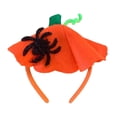 thumbnail image 1 of Diadema de Halloween, sombrero de calabaza, diadema divertida naranja elástica, aro para el pelo para disfraz, fiesta, accesorios para fotos, adultos Estilo D Fernando Aro para el cabello, 1 of 8